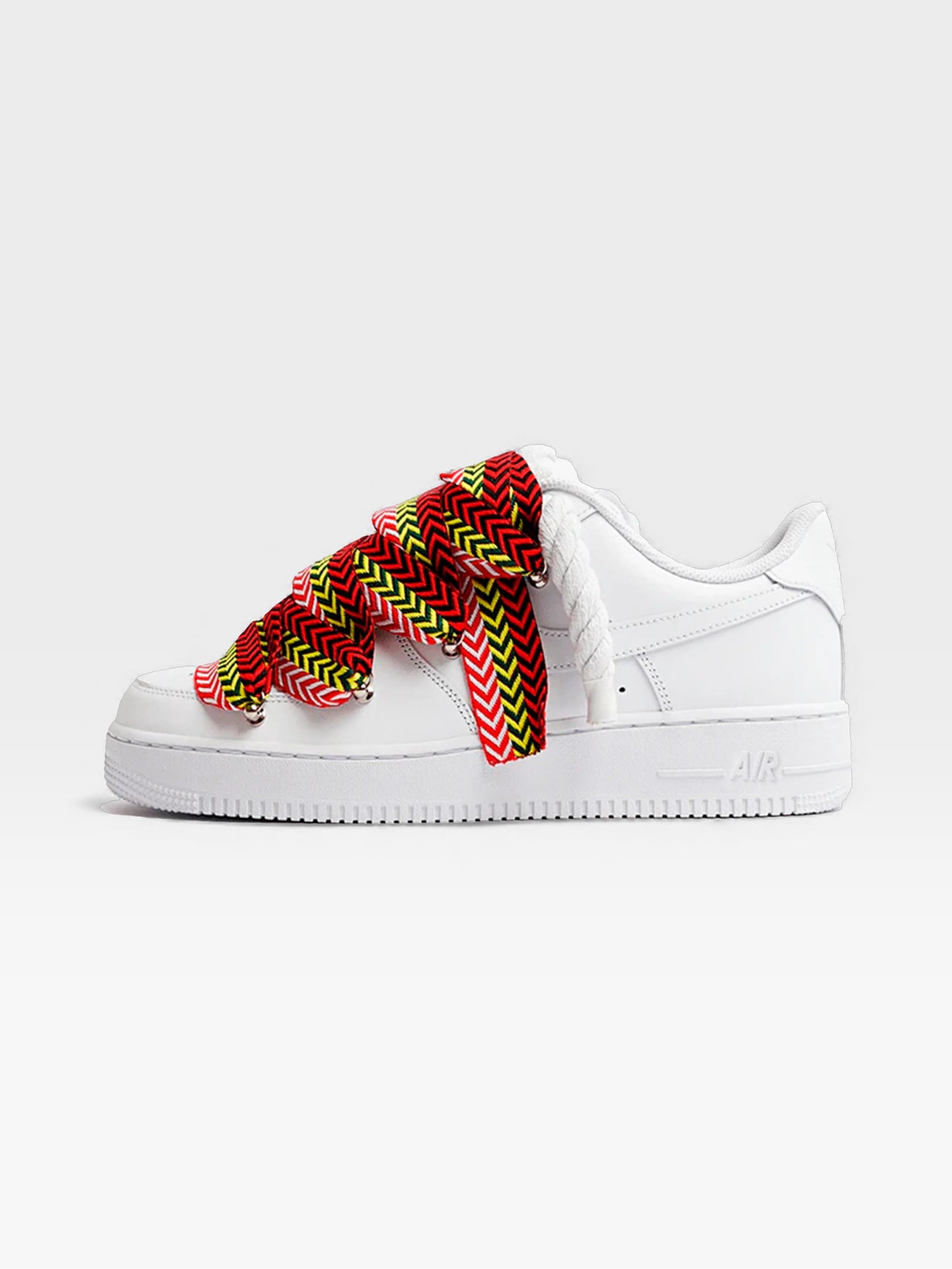 Nike Air Force 1 Triple White Lanvin Red