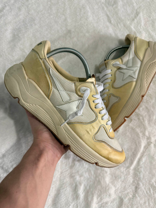 Golden Goose Running Sole Beige Crème